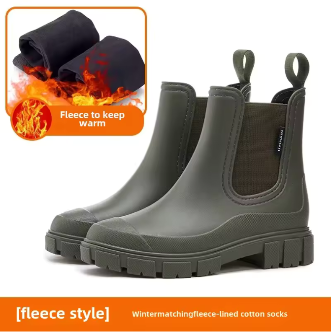 Bottes Chelsea pour femme – Semelle épaisse, adaptée à la pluie