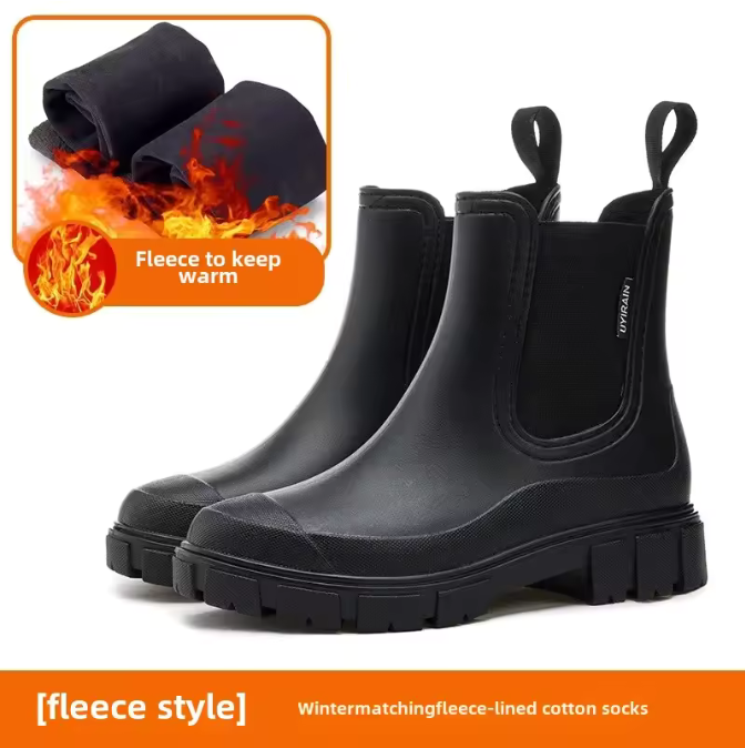 Bottes Chelsea pour femme – Semelle épaisse, adaptée à la pluie