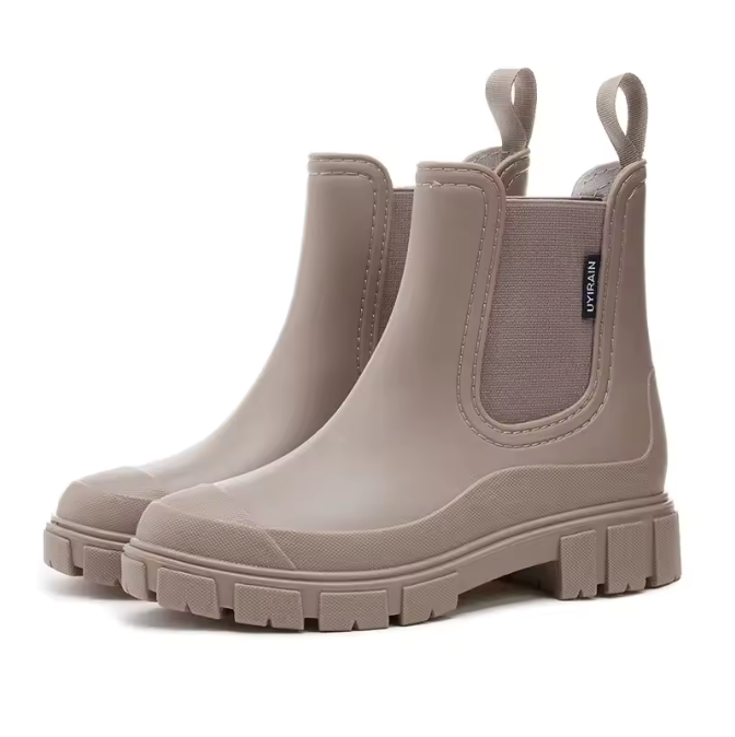 Bottes Chelsea pour femme – Semelle épaisse, adaptée à la pluie