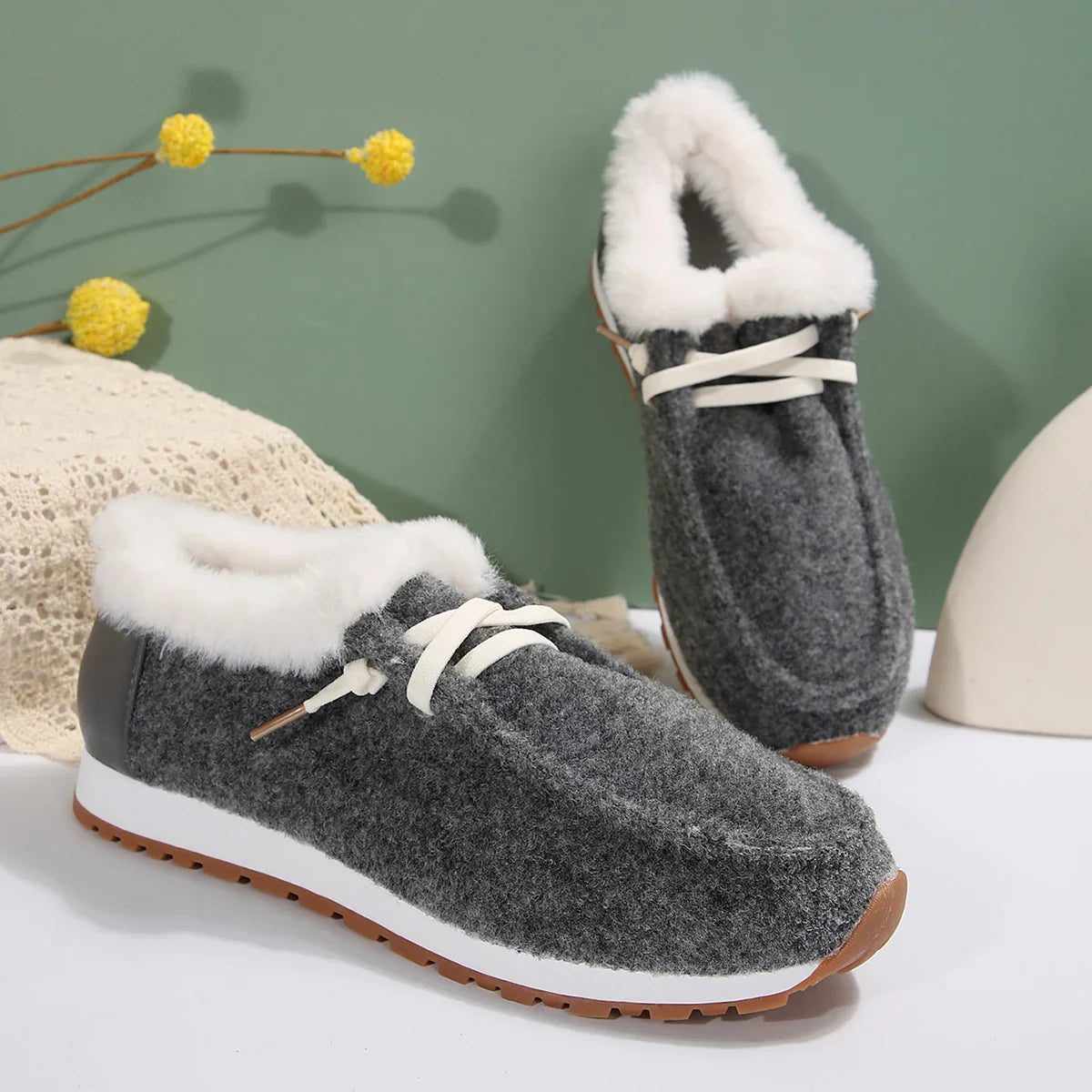 Bottes plates en coton pour femme, doublure chaude, semelle plateforme sport, confort hiver, style luxe tendance