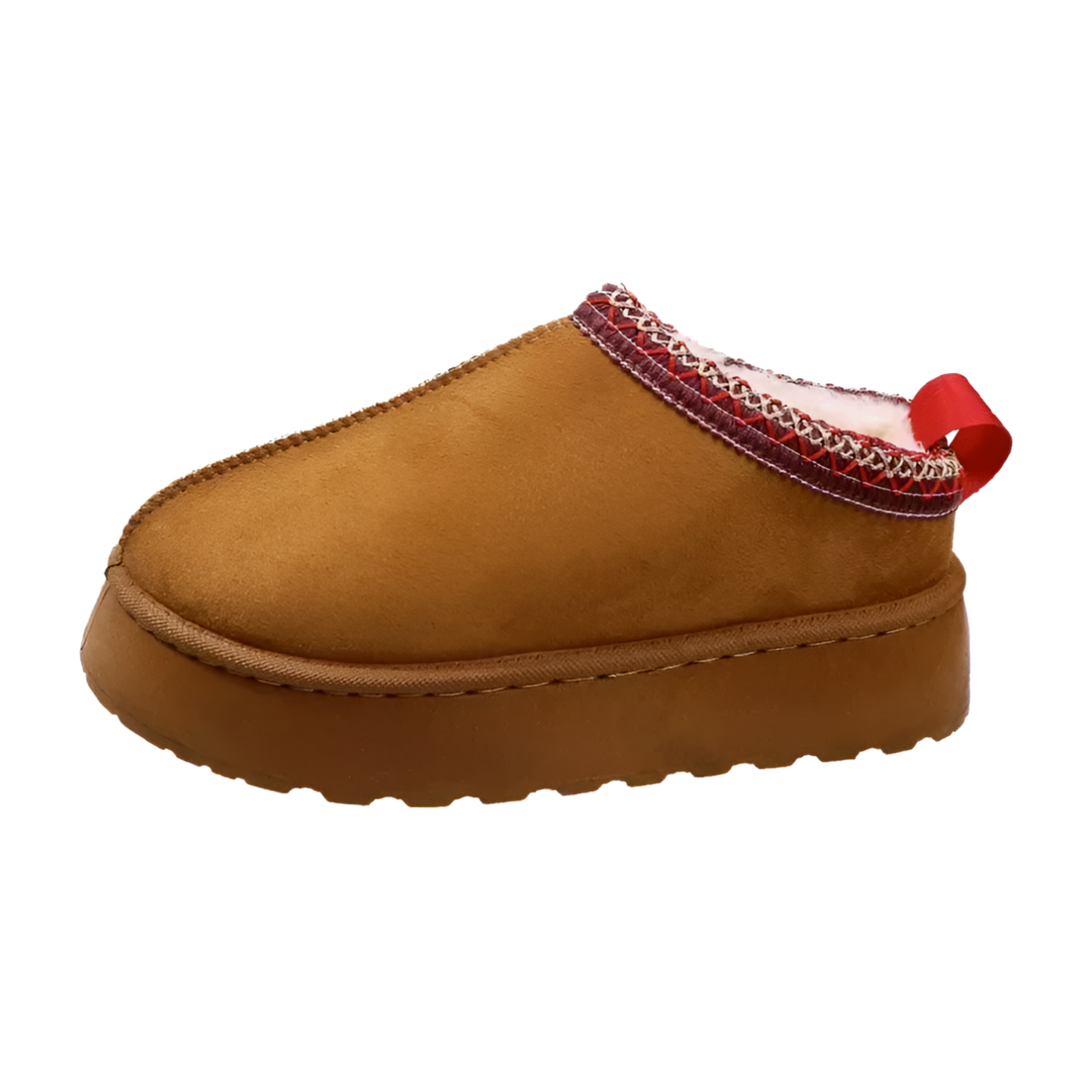 Mules Fourrées Agréables Femme Chameau