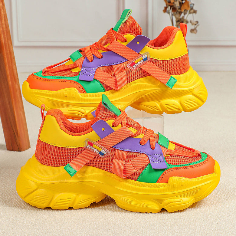 Baskets Sneakers Sport Mode Femme Colorées 