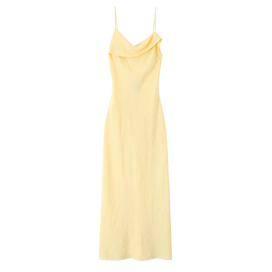 Luminea Robe Midi Drapée Évasée